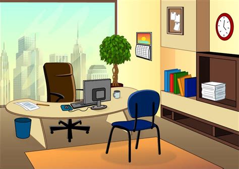 Cartoon office background | Freelancer