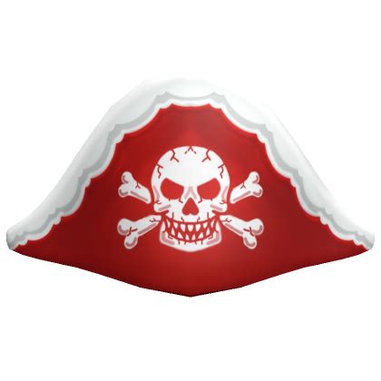 Classic Pirate Bicorne, Red & White | Roblox Item - Rolimon's