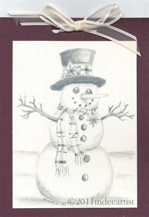 Christmas Drawing and Card from 2003 | The Cozy Red