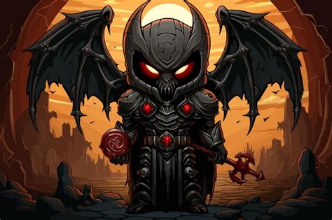 Premium AI Image | Vector illustration of classic Diablo game