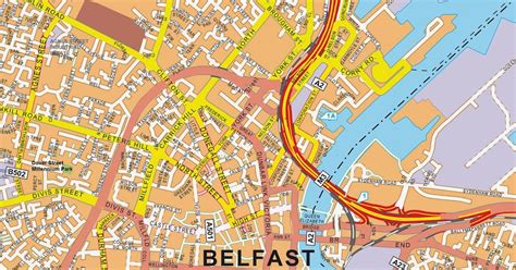 Printable Road Map Of Ireland Maps Of Belfast Northern Ireland | Images ...