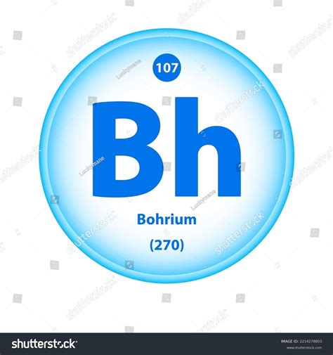 Structure Chemical Element Bohrium Bh Symbol Stock Vector (Royalty Free ...