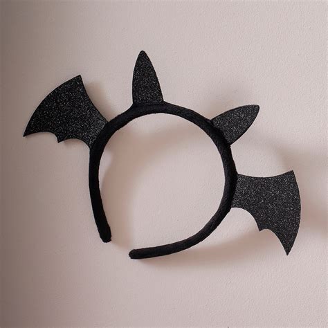 Black Sparkle Bat Headband New In | Ginger Ray