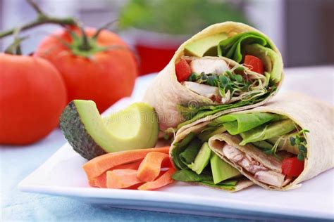 Vegetarian Sandwich Wrap stock photo. Image of picture - 14388022