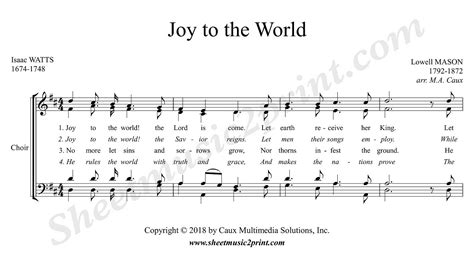 Joy to the World - Choir SATB - YouTube