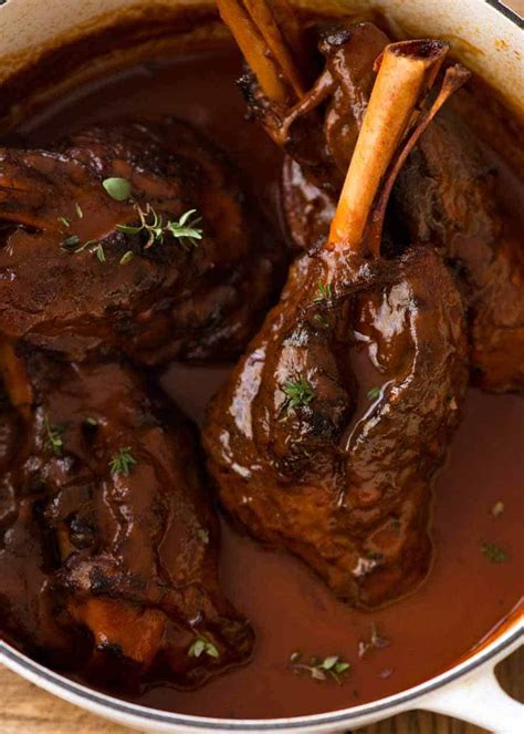 Slow Cooked Lamb Shanks in Red Wine Sauce | RecipeTin Eats