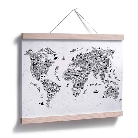 Poster Mappemonde - “Around the World" | wall-art.fr