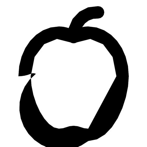 Download Apple Logo Silhouette Outline | Wallpapers.com