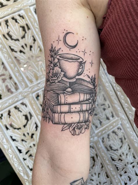 Stack Of Books Tattoo