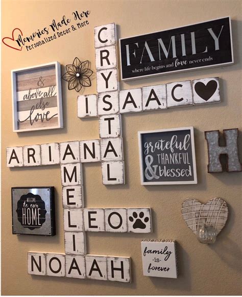 Excited to share the latest addition to my #etsy shop: Scrabble Tiles, Wall Art, Family Wall Art ...