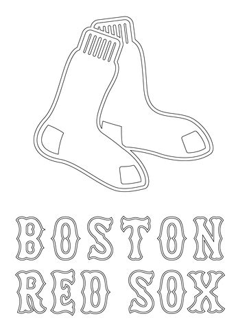 Boston Red Sox Logo Coloring page | Free Printable Coloring Pages