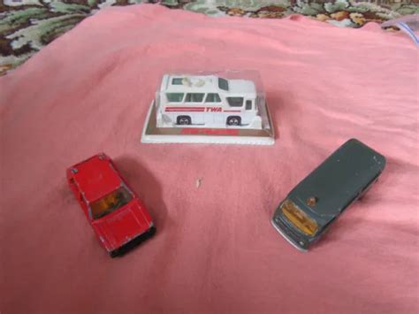 3 X VINTAGE Majorette Toy Cars - Vw Golf, Vw Fourgon &Twa Mini Bus $18. ...