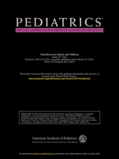 (PDF) Chylothorax in Infants and Children James D. Tutor ...intensivo.sochipe.cl/subidos ...