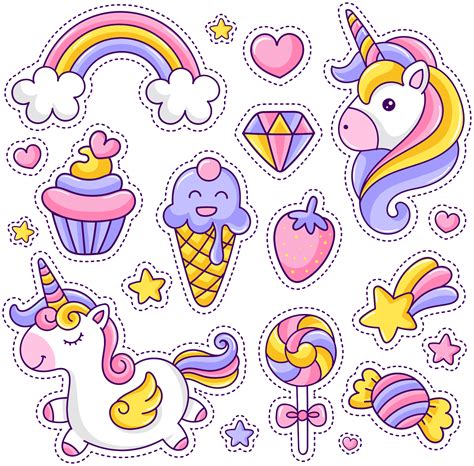 Papercraft Labels, Stickers & Tags Paper, Party & Kids Unicorn Stickers ...