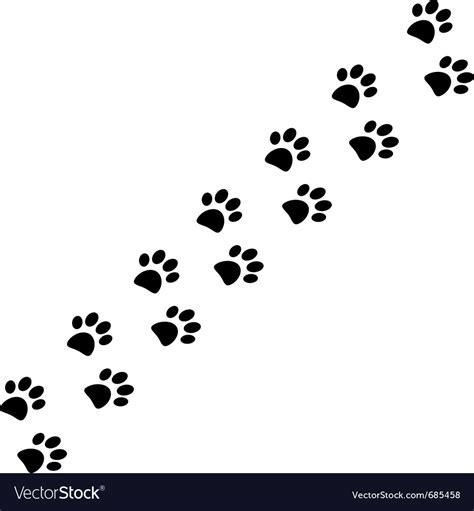 Paw trail Royalty Free Vector Image - VectorStock