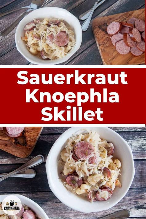 Sauerkraut and Sausage Knoephla Dumpling Skillet Recipe