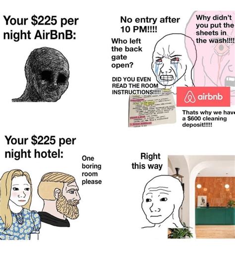 Hotel > AirBNB : r/memes