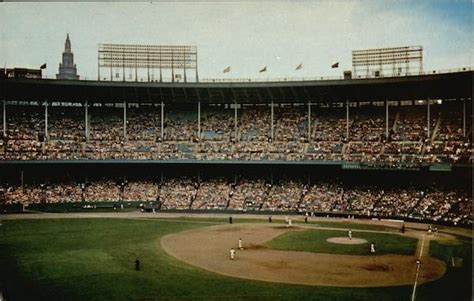 Cleveland Indians in action at Cleveland Municipal Stadium Ohio