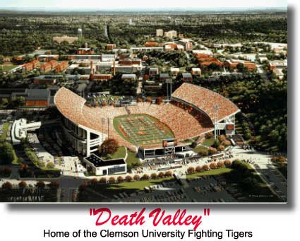 Clemson University Death Valley Stadium Art Print