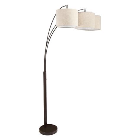 84" Traditional Arc Floor Lamp With 3 Shades (includes Cfl Light Bulb) Brown - Ore International ...