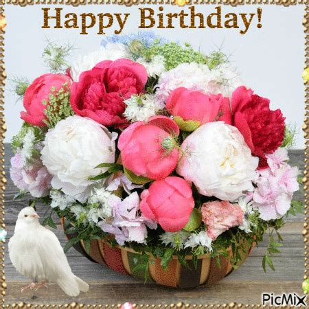 Peony Happy Birthday Animated Gif Pictures, Photos, and Images for ...