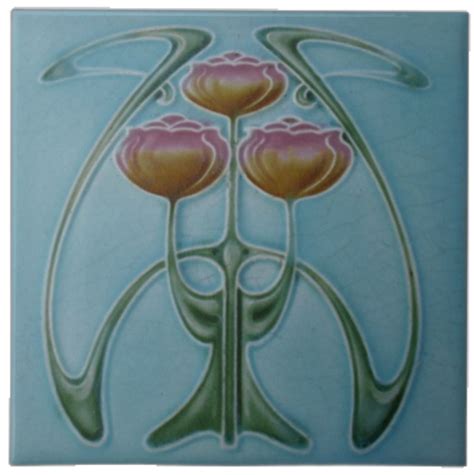 AN001 Art Nouveau Reproduction Antique Tile | Zazzle in 2023 | Art nouveau illustration, Art ...