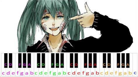 Rolling Girl by Hatsune Miku | Piano Letter Notes