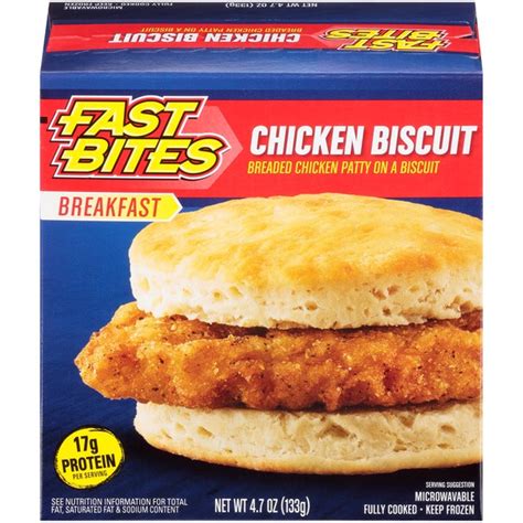 Fast Bites Breakfast Chicken Biscuit, Breaded Chicken Patty on a ...