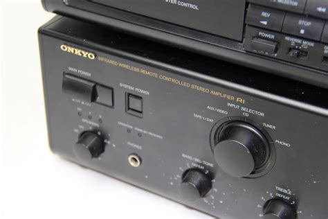 Onkyo CD Player Cassette Tape Deck & Wireless Remote Controlled Stereo ...