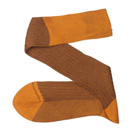 1 PAIR MUSTARD BIRDSEYE SOCKS | MUSTARD BROWN OVER THE CALF BIRDSEYE RIBBED SOCKS | GIFT SOCKS ...