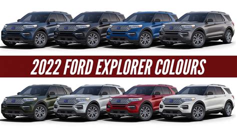 2022 Ford Explorer - All Color Options - Images | AUTOBICS