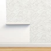 tumbling ocean waves - classic grey Wallpaper | Spoonflower