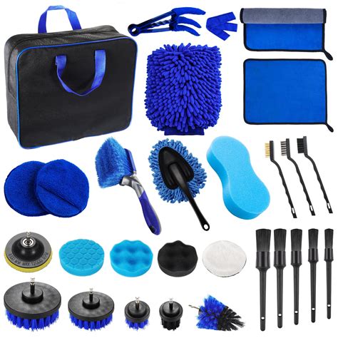 Buy bemece 29 Pieces Car Detailing Kit Car Cleaning Tools Auto Detailing Drill Brush Car Wash ...