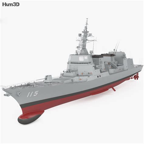 Akizuki-class destroyer 3D model - Ship on Hum3D