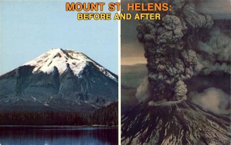 Mount St. Helens Before And After Washington