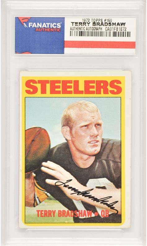 Terry Bradshaw Autographed Football Cards