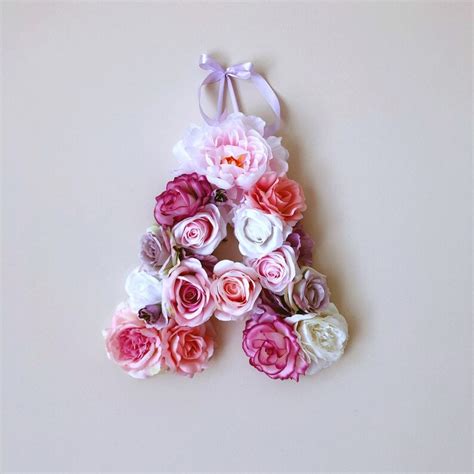 Custom Flower Letter / Floral Monogram / Baby Nursery Baby - Etsy