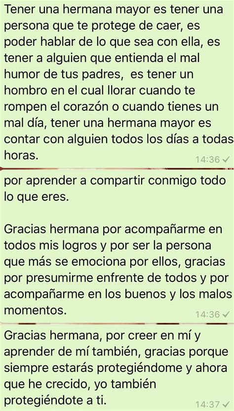 Hermana mayor | Frases para hermanas mayores, Carta para un hermano, Textos para hermanas