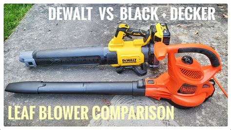 DEWALT 20V vs Black & Decker Leaf Blower Comparison - YouTube