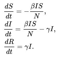 The set of three differential equations that describe the SIR model ...