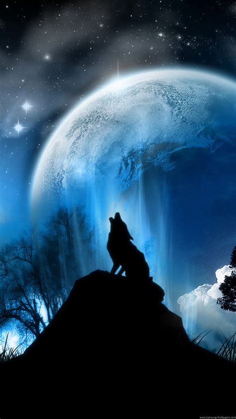 Wolf, moon, HD phone wallpaper | Peakpx