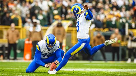 Los Angeles Rams kicker Lucas Havrisik drills a 52-yard field goal ...