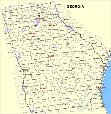 Detailed Map Of North Georgia Cities All In One Photos | My XXX Hot Girl