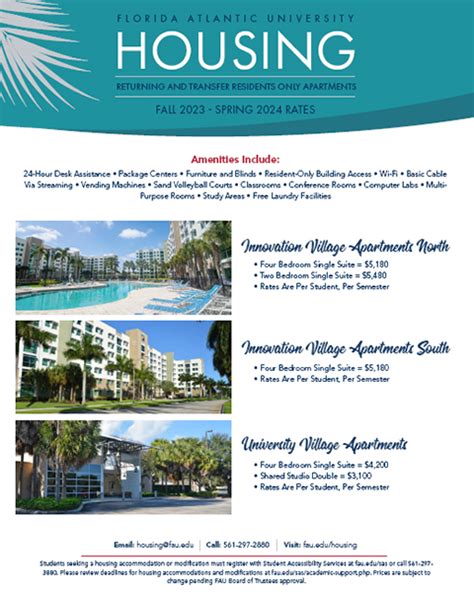 FAU | Housing Rates