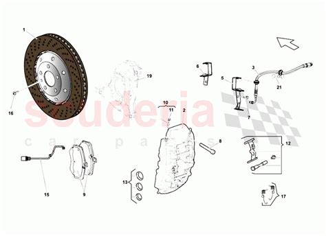 FRONT BRAKES DISCS CCB parts for Lamborghini Gallardo LP550 Spyder | Scuderia Car Parts