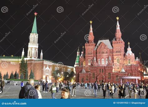 Night View of Red Square at Moscow Editorial Stock Photo - Image of scene, night: 101091953