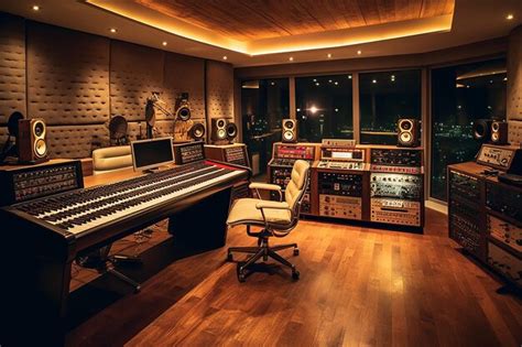 Premium AI Image | Recording Studio Control Room