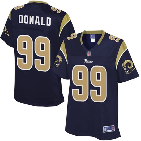 Women's Los Angeles Rams Aaron Donald NFL Pro Line Navy Team Color Jersey