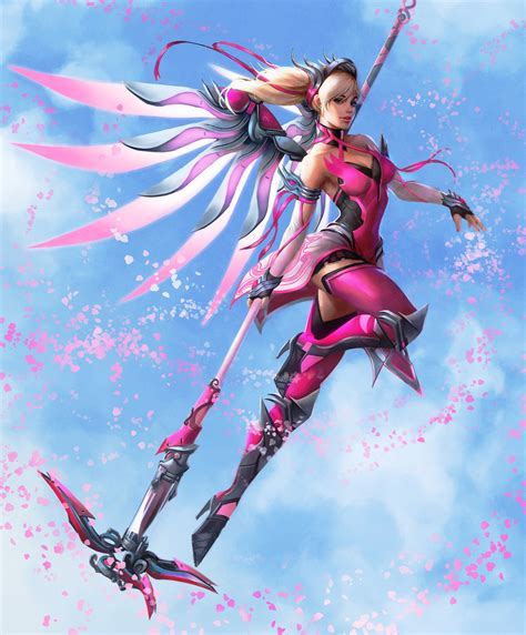 Pink Mercy (Angela Ziegler): Overwatch game fanart... (15 Jul 2018)｜Random Anime Arts [rARTs ...