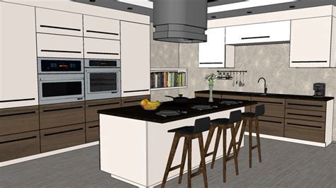 3d warehouse sketchup kitchen - foodklo